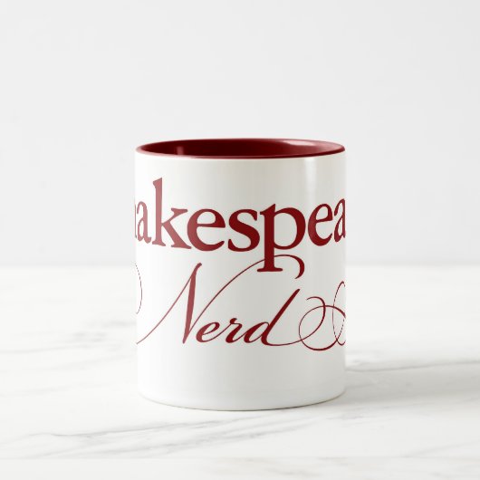 Shakespeare Nerd-mok koffie Tweekleurige Koffiemok (Center)