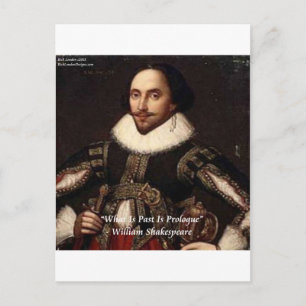 Shakespeare Past is Prolog Quote Briefkaart