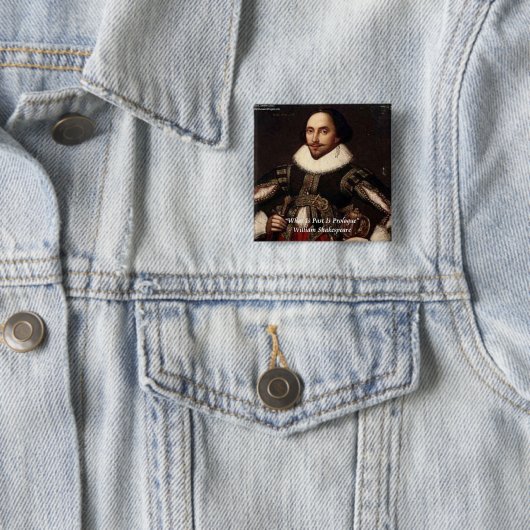 Shakespeare Past is Prolog Quote Vierkante Button 5,1 Cm (In situ)