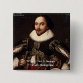 Shakespeare Past is Prolog Quote Vierkante Button 5,1 Cm (Voorkant)