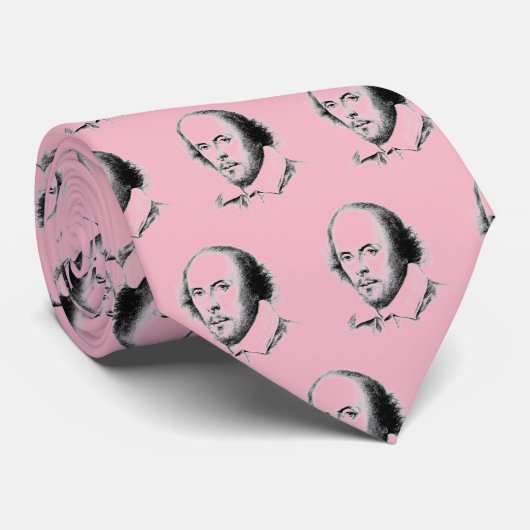 Shakespeare Pink Stropdas (Opgerold)