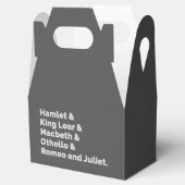 Shakespeare Plays I Bedankdoosjes (Geopend)