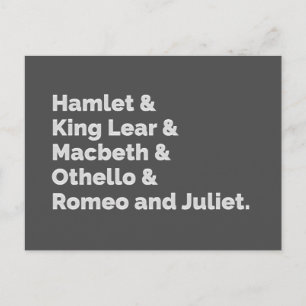 Shakespeare Plays I Briefkaart