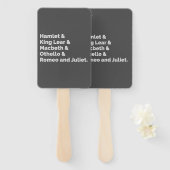 Shakespeare Plays I Handwaaier (Voorkant en achterkant)