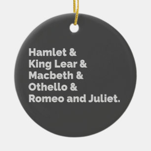 Shakespeare Plays I Keramisch Ornament