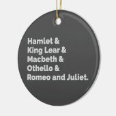 Shakespeare Plays I Keramisch Ornament (Links)