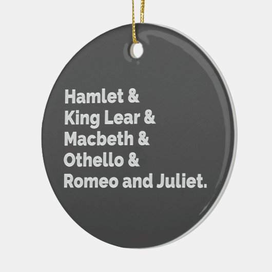 Shakespeare Plays I Keramisch Ornament (Links)