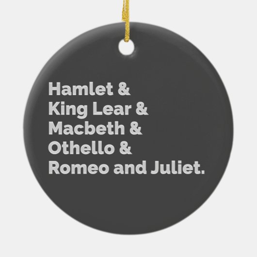 Shakespeare Plays I Keramisch Ornament (Achterkant)