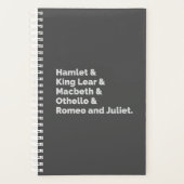 Shakespeare Plays I Planner (Voorkant)