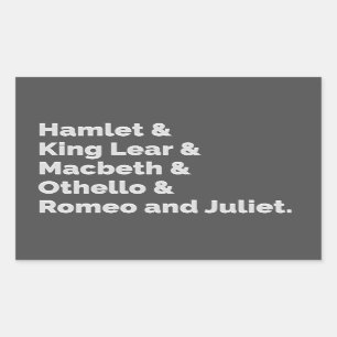 Shakespeare Plays I Rechthoekige Sticker