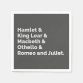 Shakespeare Plays I Servetten (Voorkant)