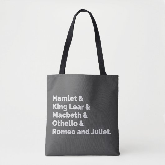 Shakespeare Plays I Tote Bag (Voorkant)