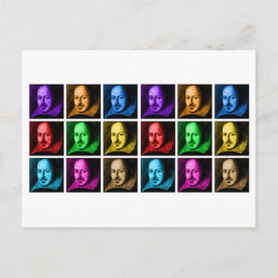 Shakespeare Pop Art Briefkaart