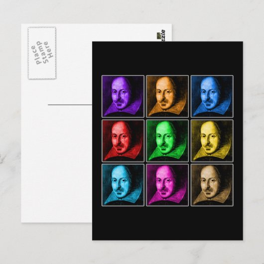 Shakespeare Pop Art Briefkaart (Voorkant / Achterkant)