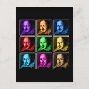 Shakespeare Pop Art Briefkaart