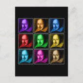 Shakespeare Pop Art Briefkaart (Voorkant)
