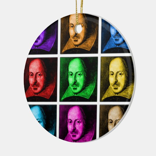 Shakespeare Pop Art Keramisch Ornament (Links)