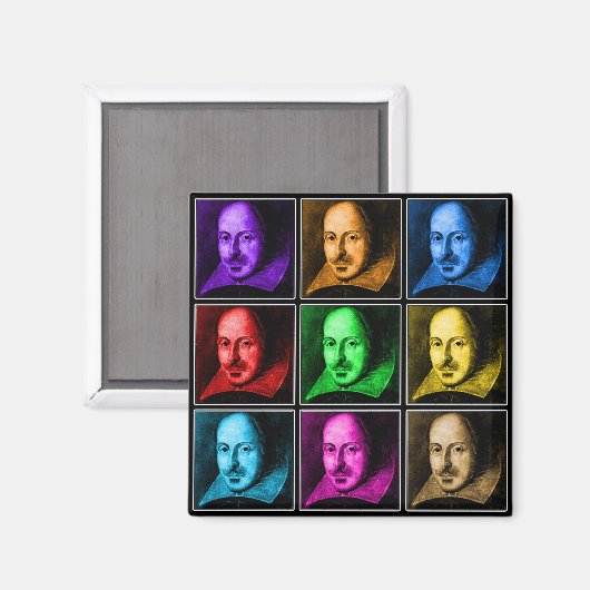 Shakespeare Pop Art Magneet (Voorkant / Achterkant)
