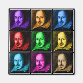 Shakespeare Pop Art Magneet (Voorkant)