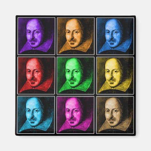 Shakespeare Pop Art Magneet (Voorkant)
