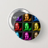 Shakespeare Pop Art Ronde Button 5,7 Cm (Voorkant /achterkant)