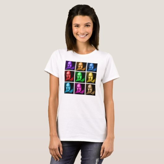 Shakespeare Pop Art T-shirt (Voorkant volledig)