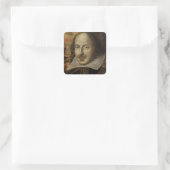 Shakespeare Portrait Vierkante Sticker (Tas)