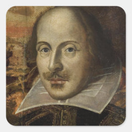 Shakespeare Portrait Vierkante Sticker