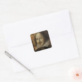Shakespeare Portrait Vierkante Sticker (Envelop)