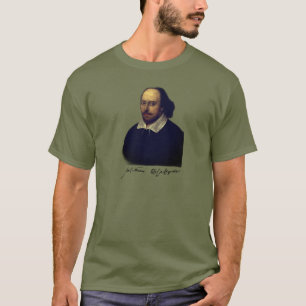 Shakespeare portret en handtekening t-shirt