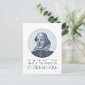 Shakespeare-portret met om al dan niet een offerte briefkaart (Staand voorkant)