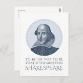 Shakespeare-portret met om al dan niet een offerte briefkaart (Voorkant / Achterkant)