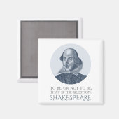 Shakespeare-portret met om al dan niet een offerte magneet (Voorkant / Achterkant)