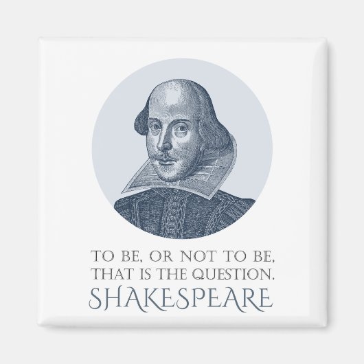 Shakespeare-portret met om al dan niet een offerte magneet (Voorkant)