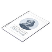 Shakespeare-portret met om al dan niet een offerte notitieboek (Linkerzijde)