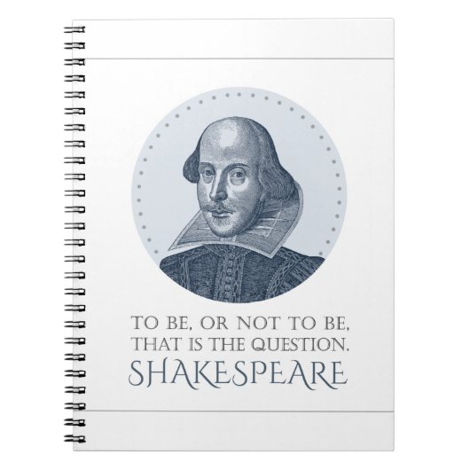 Shakespeare-portret met om al dan niet een offerte notitieboek (Voorkant)