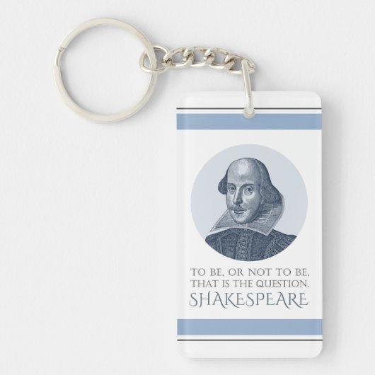 Shakespeare-portret met om al dan niet een offerte sleutelhanger (Voorkant)