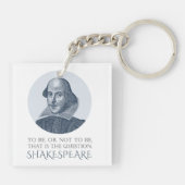 Shakespeare-portret met om al dan niet een offerte sleutelhanger (Achterkant)