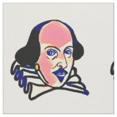 Shakespeare portretstof - witte achtergrond stof (Close Up)