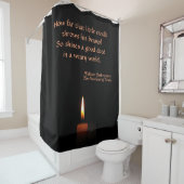 Shakespeare Quotation Candle Flame Shower Curtain Douchegordijn (In situ)