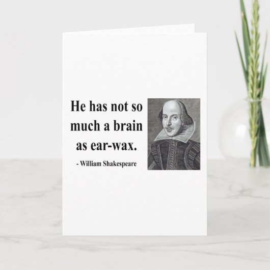 Shakespeare Quote 12b Kaart (Voorkant)