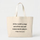 Shakespeare Quote 5a Grote Tote Bag (Voorkant)