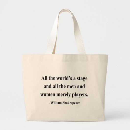 Shakespeare Quote 5a Grote Tote Bag (Voorkant)