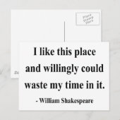 Shakespeare Quote 6a Briefkaart (Voorkant / Achterkant)