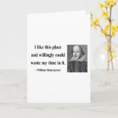 Shakespeare Quote 6b Kaart (Gele Bloem)