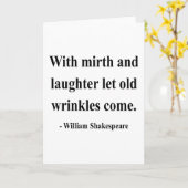 Shakespeare Quote 7a Kaart (Gele Bloem)