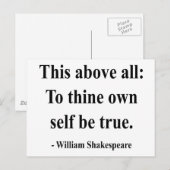 Shakespeare Quote 8a Briefkaart (Voorkant / Achterkant)