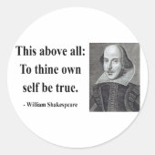 Shakespeare Quote 8b Ronde Sticker (Voorkant)