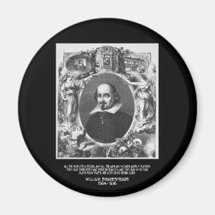 Shakespeare Quote ~ Al het podium van de wereld Magneet