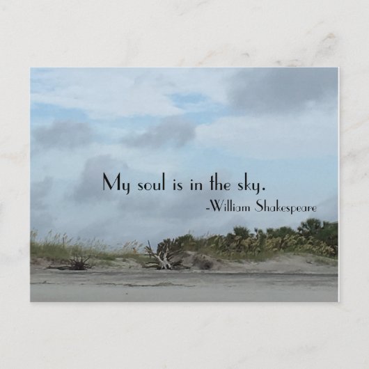 Shakespeare Quote Beach Scene Briefkaart (Voorkant)